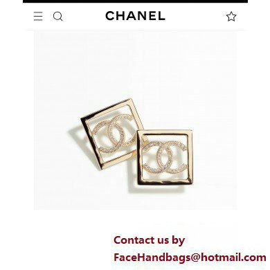 Chanel Metal & Strass Gold & Crystal EARRINGS ABA289 2023